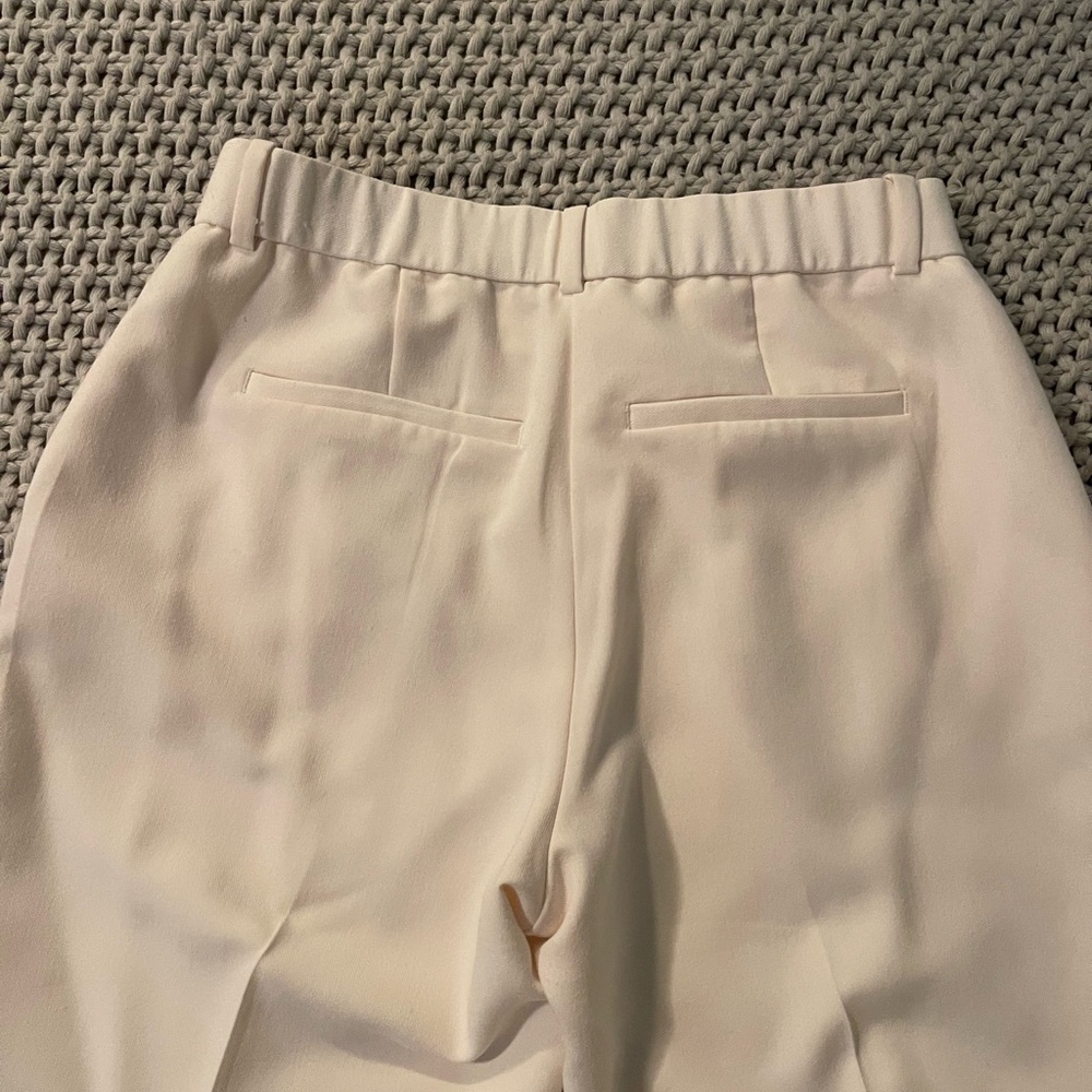 Curve love Abercrombie & Fitch Cream Sloane Wide Leg Pants - Picture 7 of 9